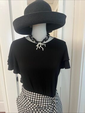 Betmar Vintage Packable Paper Cotton Blend Black Hat 23 inches